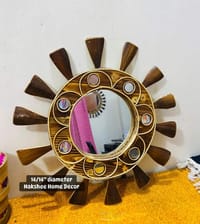 ১৪" কাঠের আয়না Black circle_img_5