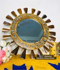 ১৭" কাঠের আয়না Black circle_img_0