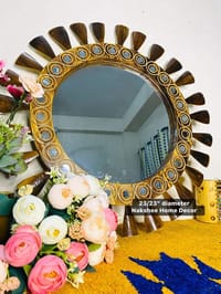 ২৩" কাঠের আয়না Black circle_img_0