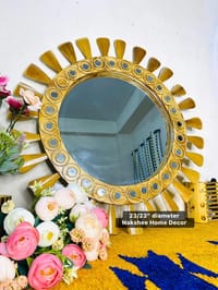 ২৩" কাঠের আয়না Black circle_img_1