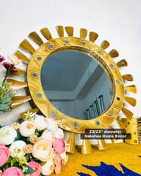 ২৩" কাঠের আয়না Black circle_img_3