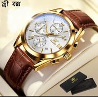 Leather Waterproof Quartz Fashion Watch for Men_img_2