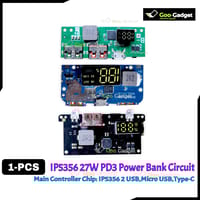 IP5356 27W Quick Charge PD3.1 USB 3.1 Gen-1 Digital Power Bank Circuit – 3-in-1 Charging Input Output Port – LED Display_img_0