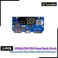 IP5356 27W Quick Charge PD3.1 USB 3.1 Gen-1 Digital Power Bank Circuit – 3-in-1 Charging Input Output Port – LED Display_img_2
