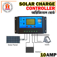 Solar Panel Controller Auto Battery Charge Regulator 10A 12V 24V PWM Controller LCD Dual USB_img_2