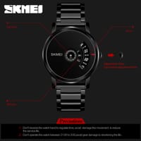 SKMEI Fashion Quartz Waterproof Creative Stainless Steel Business Watch For Men 1260_img_4