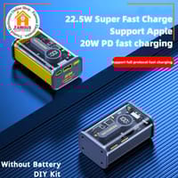 PD22.5W Nothing Power Bank Case Transparent Power Bank Fast Charging External Battery for Mobile and others Battery Charger (Without Battery) Used 2 cell 18650 model Li-ion battery_img_4