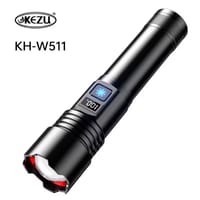 High Power KH-W510 Zoom Flashlight | 20W | 6000mAh | Powerbank | Laser LED | 2KM Range | Waterproof | LED Display_img_0