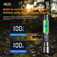 High Power KH-W510 Zoom Flashlight | 20W | 6000mAh | Powerbank | Laser LED | 2KM Range | Waterproof | LED Display_img_2