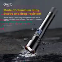 High Power KH-W510 Zoom Flashlight | 20W | 6000mAh | Powerbank | Laser LED | 2KM Range | Waterproof | LED Display_img_4