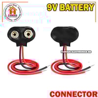 1PCS- 9V Battery Connector BLACK Color DC 9V Battery Clip Connector Leads Socket 6F22 Battery Holder Snap Cables 9 Volt For Arduino Electronics Projects Power Supply_img_1