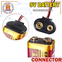 1PCS- 9V Battery Connector BLACK Color DC 9V Battery Clip Connector Leads Socket 6F22 Battery Holder Snap Cables 9 Volt For Arduino Electronics Projects Power Supply_img_6