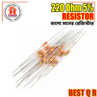 10PCS Resistor 220Ohm Carbon Film Resistor 220 1/4W Resistance 0.25 Watt 5% Tolerance Fixed Resistors For Passive Components Parts_img_1