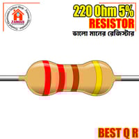 10PCS Resistor 220Ohm Carbon Film Resistor 220 1/4W Resistance 0.25 Watt 5% Tolerance Fixed Resistors For Passive Components Parts_img_2