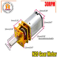 N20 30RPM Micro-Speed Gear Motor DC 6V Reduction Gear Motors with Metal Gearbox Wheel for Make Electric Screw Driver Diy Project_img_1