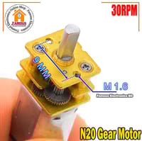 N20 30RPM Micro-Speed Gear Motor DC 6V Reduction Gear Motors with Metal Gearbox Wheel for Make Electric Screw Driver Diy Project_img_2