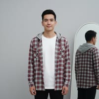 Premium Check Hooded Shirt 010_img_1