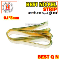 1 Feet Nickel Strip for 18650 Li-ion Batteries - 0.1*5mm Nickel Sheet Plate - Suitable for Spot Welding - 12 Inch Length - Battery Pack Assemblies_img_1