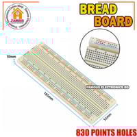 MB102 Solderless Breadboard 16.5x5.5cm 830 Point Prototype PCB MB-102 Breadboard Use Project Uno R3 ESP8266 Jumper Wire_img_5