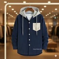 Premium corduroy hooded shirt for winter (unisex)_img_1