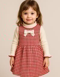 ছোট মেয়েদের শীতের পোশাক, বাচ্চাদের মেয়েদের রাফেল কলার সোয়েটার শীতের পোশাক, ২০২৫ সালের নতুন ফ্যাশনের বাচ্চা মেয়েদের শীতের পোশাক_img_2