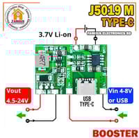 J5019 TYPE-C Li-ion 3.7/4.2 Volt Battery Charger Board + DC-DC Step Up and Down Boost Module_img_1
