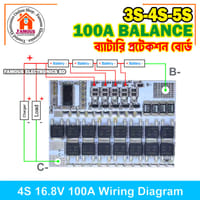 3S/4S/5S BMS 12V 16.8V 21V 18V 3.7V 100A Li-ion LMO Ternary Lithium Battery Protection Circuit Board Li-Polymer Balance Charging_img_4