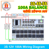 3S/4S/5S BMS 12V 16.8V 21V 18V 3.7V 100A Li-ion LMO Ternary Lithium Battery Protection Circuit Board Li-Polymer Balance Charging_img_3