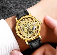 WRM10-PU Leather Wrist Watch For Men -Brown_img_3