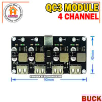 USB 4Channel QC3.0 QC2.0 DC-DC Buck Converter Charging Step Down Module 6-32V 9V 12V 24V to Fast Quick Charger Circuit Board 5V_img_5
