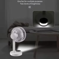 DP-7626 AC/DC Rechargeable 4000mAh Lithium Battery Touch Control Multiple Modes Portable Fan With LED Lamp_img_2