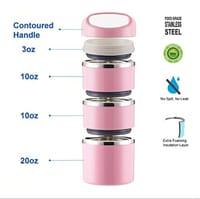 Tedemei 3.5 layers 1.43L Stainless Steel Bowl Lunch Box হটপট সিস্টেম লাঞ্চ বক্স টিফিন বাটি_img_1