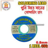 Silver Soldering Lead, Welding Iron Wire Reel 0.8mm Rosin Core Flux Solder Wire Reel Insulation Resistance-65g_img_3