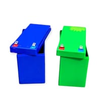 12V Battery Pack Case for 18650 Cells | 21-Cell 12.6V DIY Battery Storage Box | Blue & Green_img_0