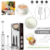 USB Rechargeable Electric Coffee Frother Milk Foamer_img_0