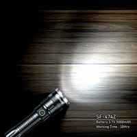 Sunford SF-474Z LED Flashlight | Telescopic Zoom | Rechargeable | 10H Backup_img_1