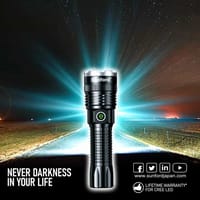 Sunford SF-474Z LED Flashlight | Telescopic Zoom | Rechargeable | 10H Backup_img_2