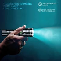 Sunford SF-474Z LED Flashlight | Telescopic Zoom | Rechargeable | 10H Backup_img_3