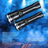 Sunford SF-474Z LED Flashlight | Telescopic Zoom | Rechargeable | 10H Backup_img_4