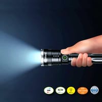 Sunford SF-474Z LED Flashlight | Telescopic Zoom | Rechargeable | 10H Backup_img_6