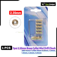7pcs Brass Collet Mini Drill Chuck Set – 2.35mm Shaft Adapter for 280 Motor_img_1