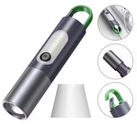 KINSACH KS-836 Multifunction LED Flashlight | 1200mAh Rechargeable | Zoomable | Waterproof | Candle Light | Type-C Torch_img_1
