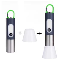 KINSACH KS-836 Multifunction LED Flashlight | 1200mAh Rechargeable | Zoomable | Waterproof | Candle Light | Type-C Torch_img_3