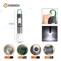KINSACH KS-836 Multifunction LED Flashlight | 1200mAh Rechargeable | Zoomable | Waterproof | Candle Light | Type-C Torch_img_5
