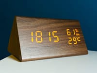 Triangle Wooden Style Digital LED Clock_img_3
