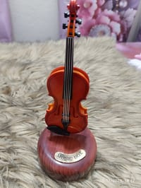 Vintage Violin Music Box Showpiece Classic Table Décor_img_2