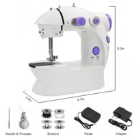 Portable Mini Sewing Machine – Dual-Speed, LED Light, Foot Pedal, Thread Cutter, 25 Threads – Compact Electric Stitch Tool for Beginners & Home Use_img_3