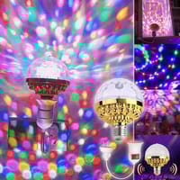 Magic Ball RGB 6W Rotating Crystal LED Stage Light Bulb E27 Lamp for Disco Party DJ_img_2
