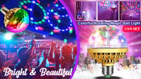 Magic Ball RGB 6W Rotating Crystal LED Stage Light Bulb E27 Lamp for Disco Party DJ_img_6
