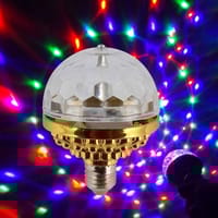 Magic Ball RGB 6W Rotating Crystal LED Stage Light Bulb E27 Lamp for Disco Party DJ_img_9